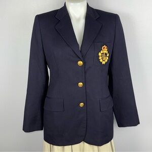 Lauren Ralph Lauren Dark Blue Blazer with Gold Accents